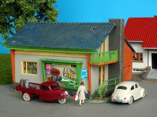 夫妻店、杂货店、零售业、考夫曼、杂货店、50年代、60年代、模特