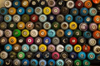 什锦罐头, 什锦, 喷雾瓶很多, 颜色, 颜色, 油漆, 艺术, 罐头