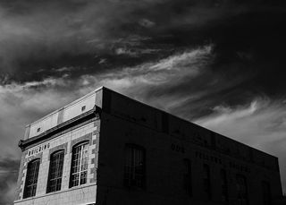 美国，月桂，神秘，建筑，旧建筑，混凝土，红色过滤器，复古