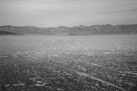 航空，摄影，城市建筑，灰度，高层，建筑，城市