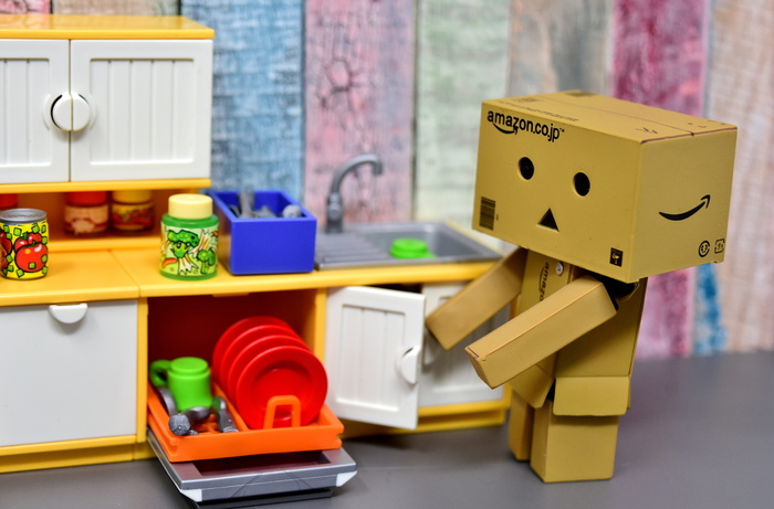 特写照片，亚马逊danbo，danbo，人物，厨房，家政，搞笑，玩具