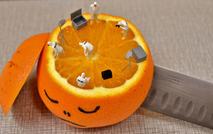 警察，犯罪现场，谋杀，法医学，微缩模型，人物，微缩模型，寻找线索