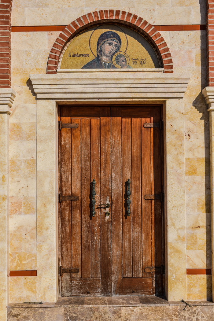 门、木制、门楣、入口、建筑、教堂、东正教、马赛克