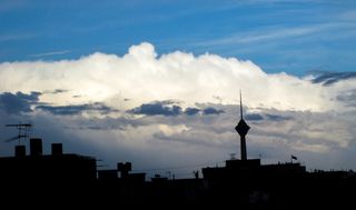 德黑兰，伊朗，城市，天际线，建筑，建筑结构，云天，天空