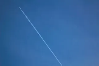 蓝天，喷气式飞机，天空，白天，飞机，轨迹，蓝色，蒸汽轨迹