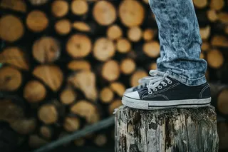 花园里的小男孩