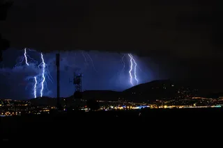 闪电，雷雨，天空，夜晚，闪电纬线，闪电，闪电，自然界的力量
