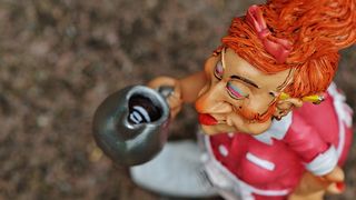 咖啡, 操作, 女服务员, 搞笑, 图, 控制, 装饰, 喝