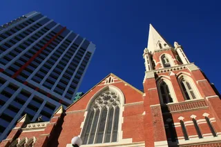 澳大利亚布里斯班，教堂，城市，对立，建筑外观，建筑结构，建筑