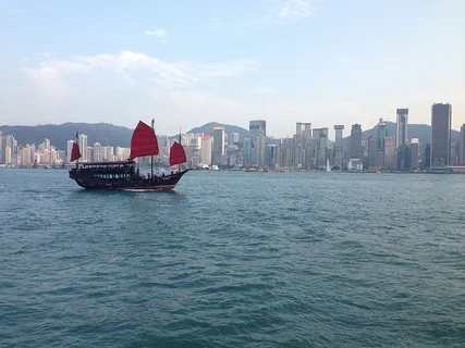 中国，水，河流，船只，海滨，建筑，天空，交通