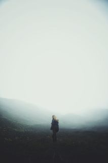 光, 景观, 人, 女人, 成人, 黑暗, 田野, 雾