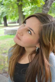 女孩，漂亮，自然，棕色头发，眼睛，考虑，长头发，肖像