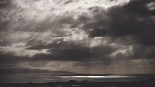 海滩，黑白，云，暗，戏剧性，黄昏，风景，光