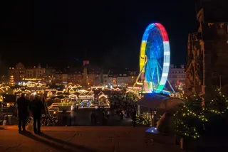 德国，埃尔福特，圣诞节，里森拉德，摩天轮，圣诞节，冬天，市场