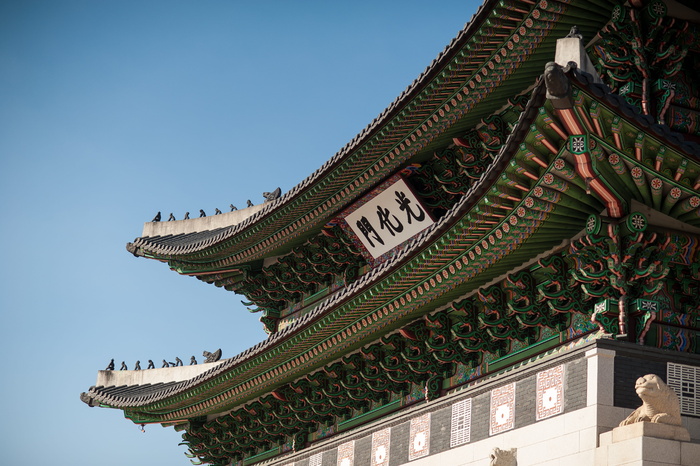 白天的绿色和白色寺庙