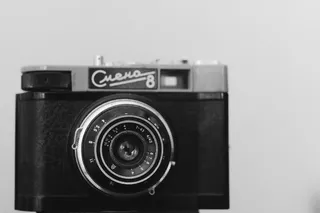 黑相机的浅焦摄影