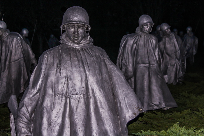 灰色，士兵雕像地块，公园，韩国退伍军人纪念馆，华盛顿特区，不锈钢，景点，纪念馆