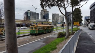 有轨电车，墨尔本，维多利亚，澳大利亚，城市，交通，建筑，交通方式