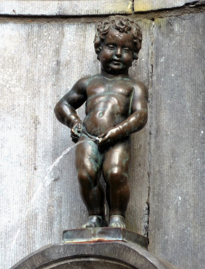 manneken pis，布鲁塞尔，manneken pis，雕像，比利时，铜管，小便，小便