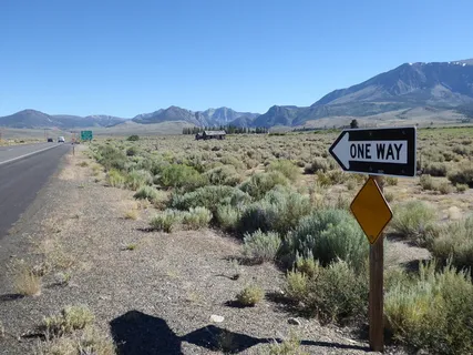 猛犸湖,湖,路,美国,猛犸湖,路,单程,标志,旅行 猛犸湖,湖,路,美国,猛犸湖,路,单程,标志,旅行