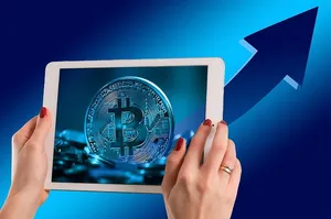 人，手持，ipad，显示器，比特币墙纸，比特币，硬币，钱