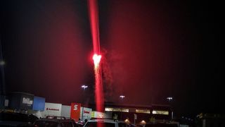 加拿大, 密西沙加, 马尔顿, 红色, 令人惊叹, 烟花, 形状, 心