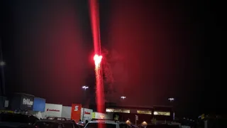 加拿大, 密西沙加, 马尔顿, 红色, 令人惊叹, 烟花, 形状, 心