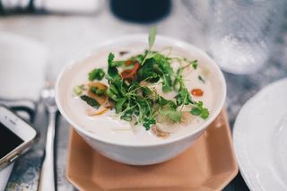 咖喱碗装饰绿色照片