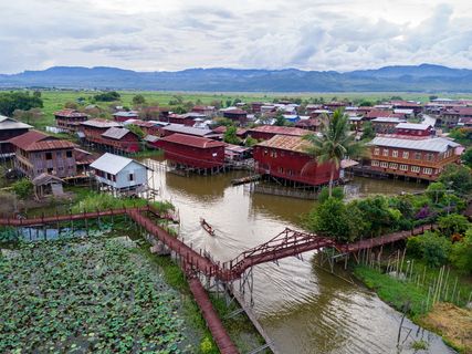 缅甸（缅甸），inle lake，serenity，houses，inle，Aeror，dji，缅甸
