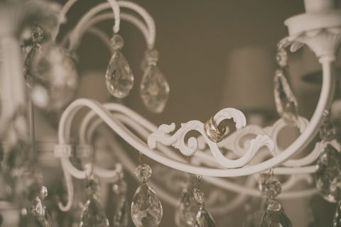 白色熟铁水晶吊灯