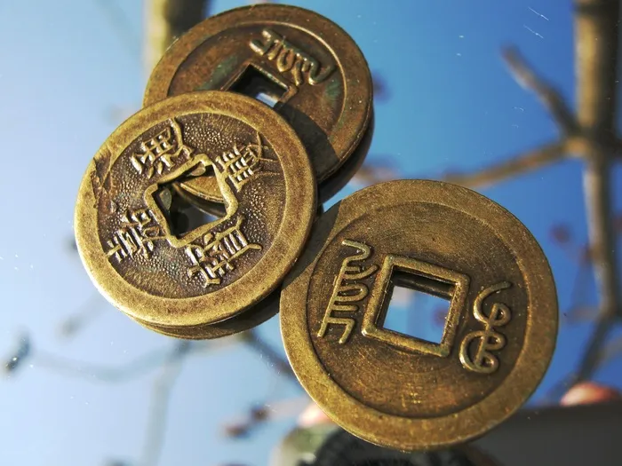 硬币，中文，洞，运气，金属，文字，硬币，特写