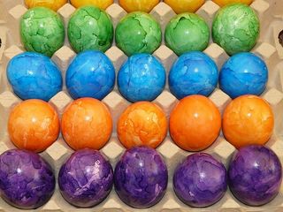 复活节彩蛋，复活节，五颜六色，彩色，食物，五颜六色，食物和饮料，大组对象