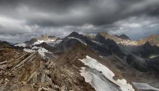 意大利，马爹利，山，云，雪，暴风雨，山，云-天空