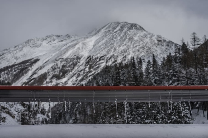 瑞士，saas费，雪，冰，树，瑞士，冰柱，桥