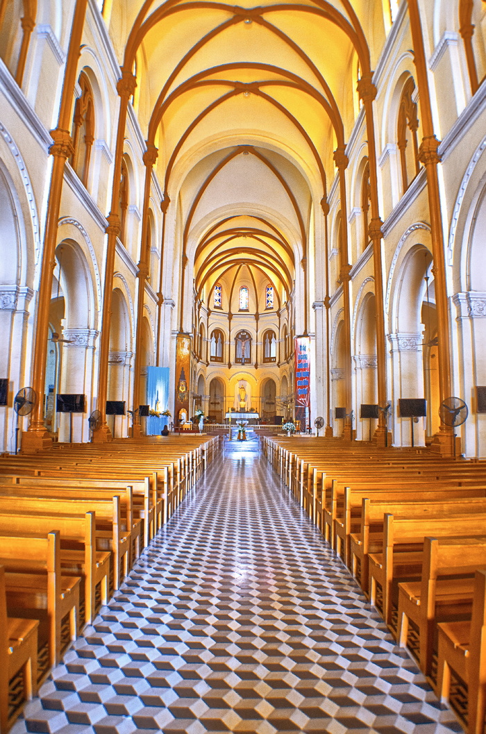 教堂，越南，胡志明，建筑，拱门，建筑结构，建筑，信仰