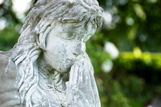 加拿大，尼亚加拉湖上，石头，祈祷，雕像，天使，雕塑，脸