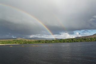 2彩虹，双，彩虹，双彩虹，肯马尔湾上空，彩虹，双彩虹，场景