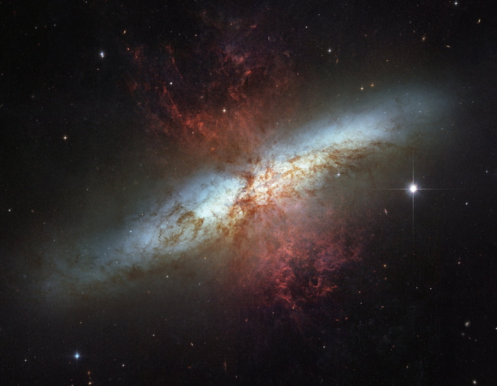 milkyways星系，messier 82，ngc 3034，m82，螺旋星系，大熊星座，m 82，不规则星系