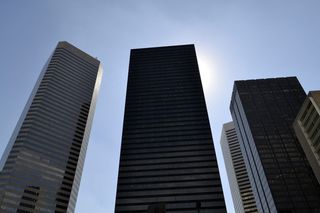 建筑、摩天大楼、城市、商业、建筑、办公室、现代、休斯顿