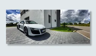 白色，奥迪r 8，r8，车道，奥迪，跑车，雷鸣，雷雨