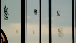 新加坡狮子雕像装饰地段的特写摄影