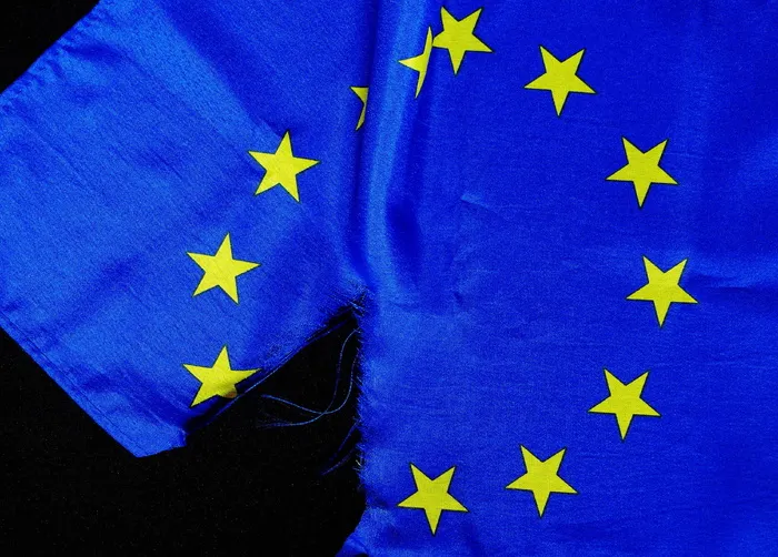 打破，点，欧元旗，打破点，欧元，旗，欧盟，英国脱欧