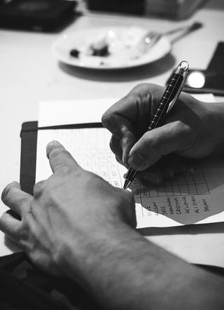 黑白，朋友，咖啡，酒，周，纸，手，生活