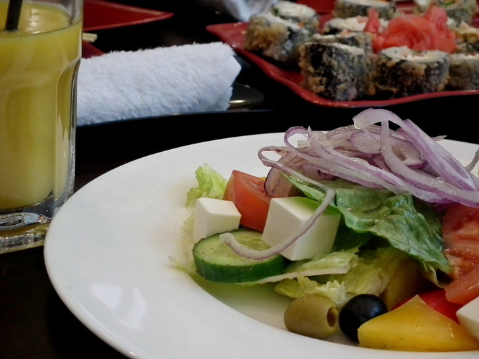 希腊沙拉、蔬菜、食物、菜肴、开胃菜、早餐、营养、厨房