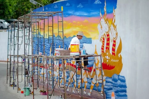 画家的彩色壁画