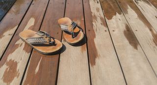 棕色, 人字拖, 地板, 假期, 空置, 放松, 放松, 放松