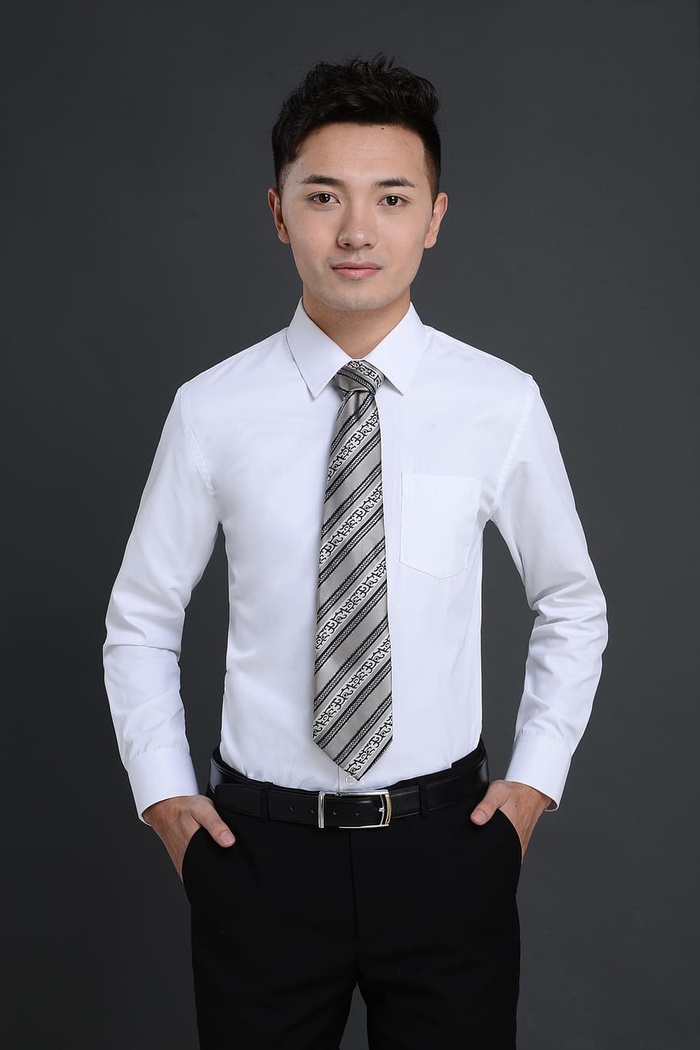 商业、帅气、肖像、男士、领带、时髦、四分之三长度、摄影棚拍摄