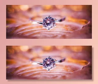 灰色和钻石戒指的特写照片