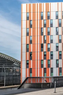 比利时，鲁汶，公寓，建筑，背景，大，蓝色，砖