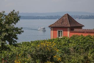 米尔斯堡、康斯坦斯湖、德国、城市、自然、度假区、夏季、葡萄酒种植区